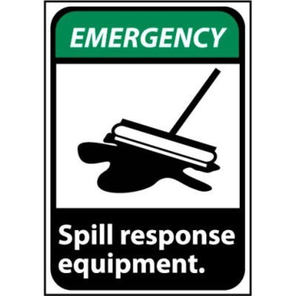 National Marker Co Emergency Sign 10x7 Rigid Plastic - Spill Response Equipment EGA1R